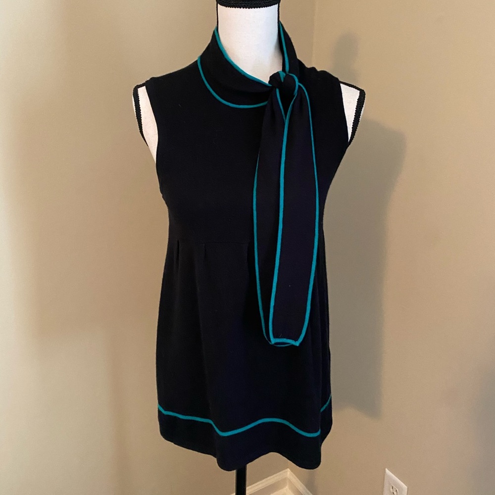 Trina Turk Silk/Cashmere Blend Tie Neck Sweater